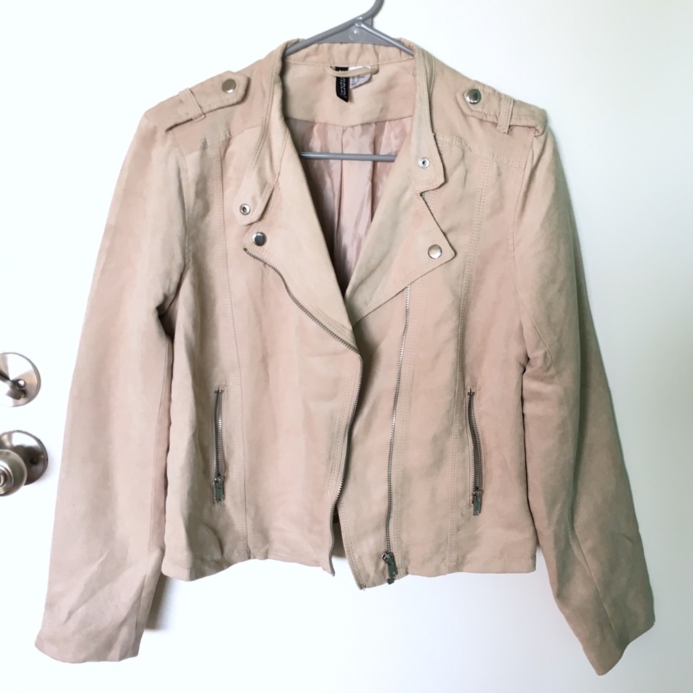 H&M Faux Suede Soft Pink Jacket